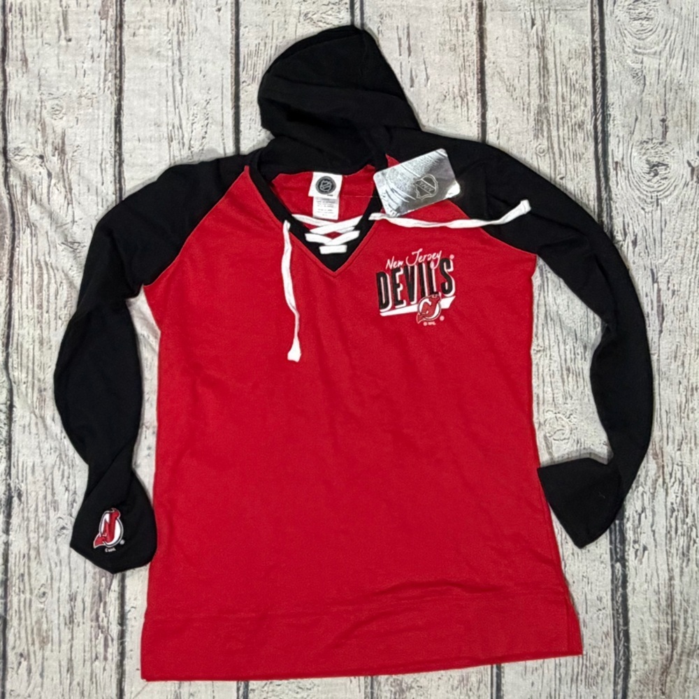 New Jersey Devils New NHL Hockey Women's Long Sleeve Tshirt Sports
